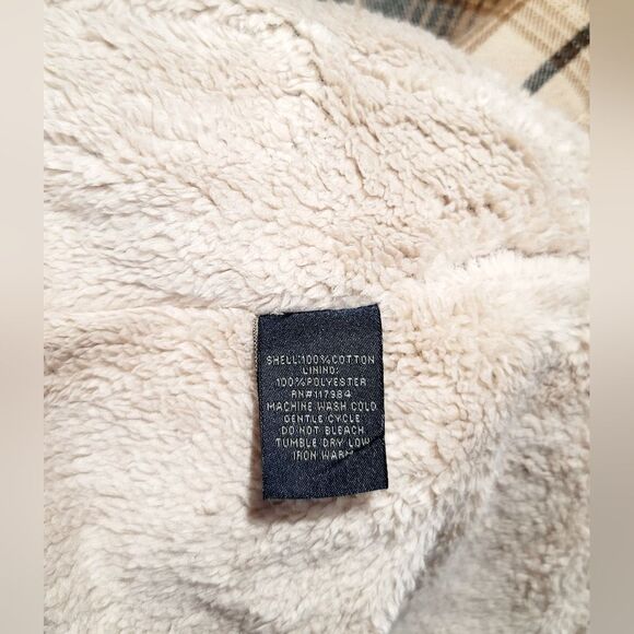 Grizzly Mountain Men's M Sherpa Lined Flannel Shirt Jacket Shacket Brown Plaid - Picture 14 of 16